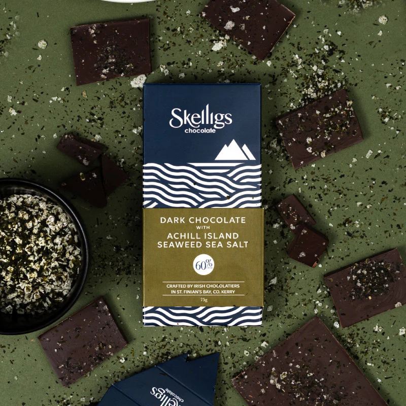 Achill Island Seaweed Sea Salt Dark Chocolate Bar - Image 2