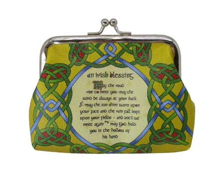 An Irish Blessing Clasp Zip Coin Purse