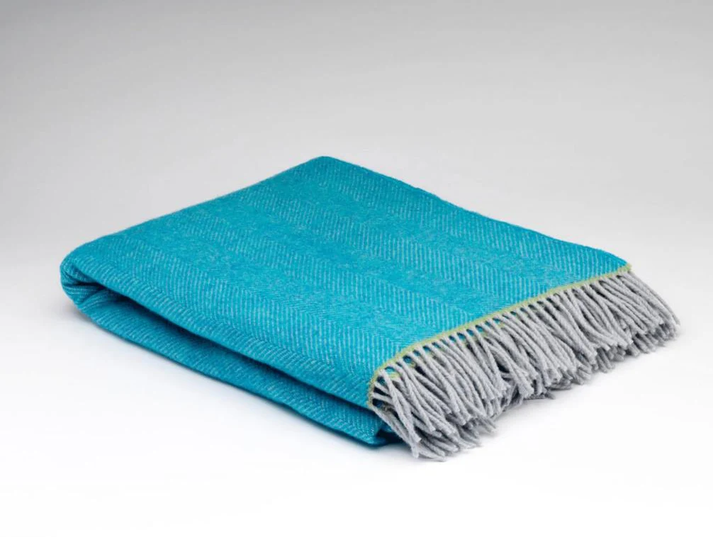Belle Herringbone Merino Wool Throw