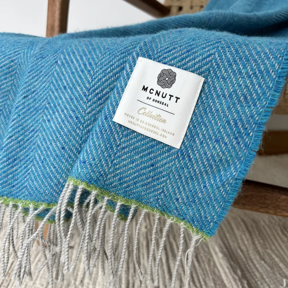 Belle Herringbone Merino Wool Throw - Image 2