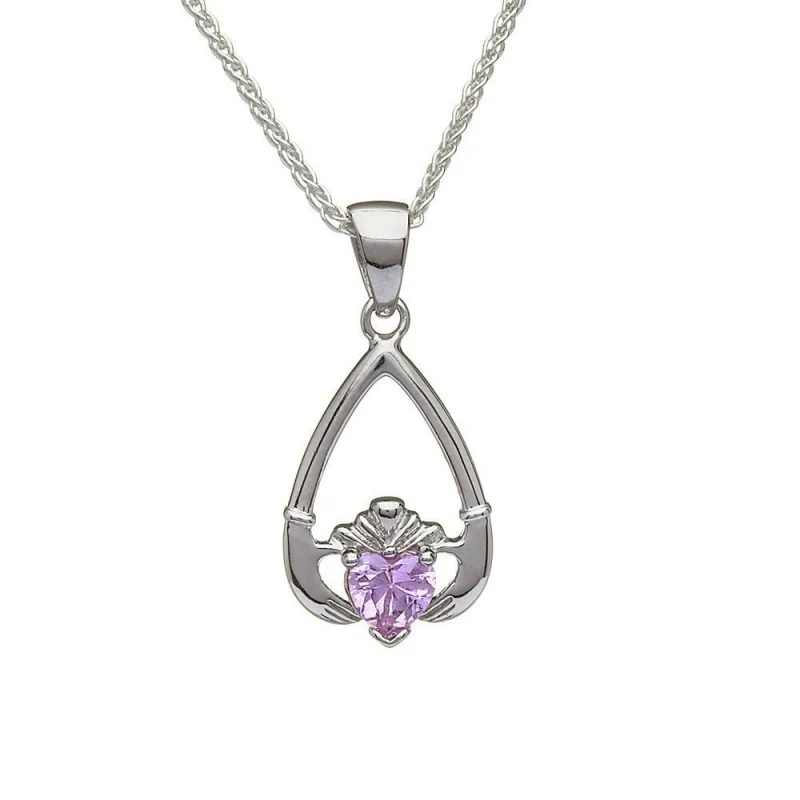 Birthstone Claddagh Necklace - Image 10