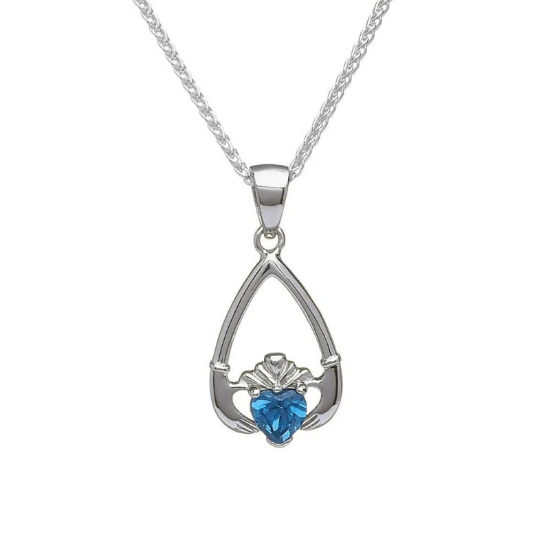 Birthstone Claddagh Necklace - Image 12