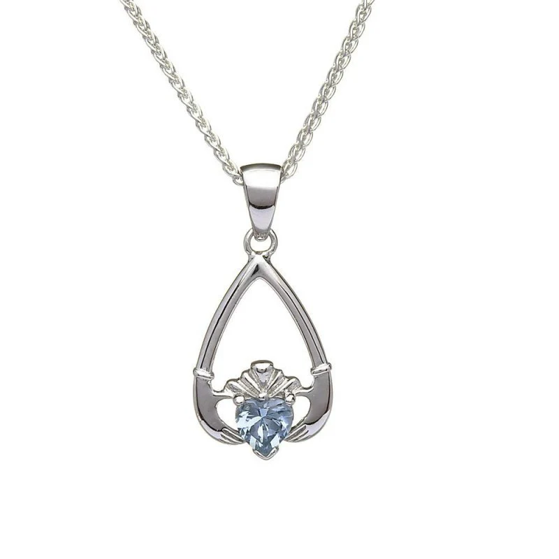 Birthstone Claddagh Necklace - Image 3