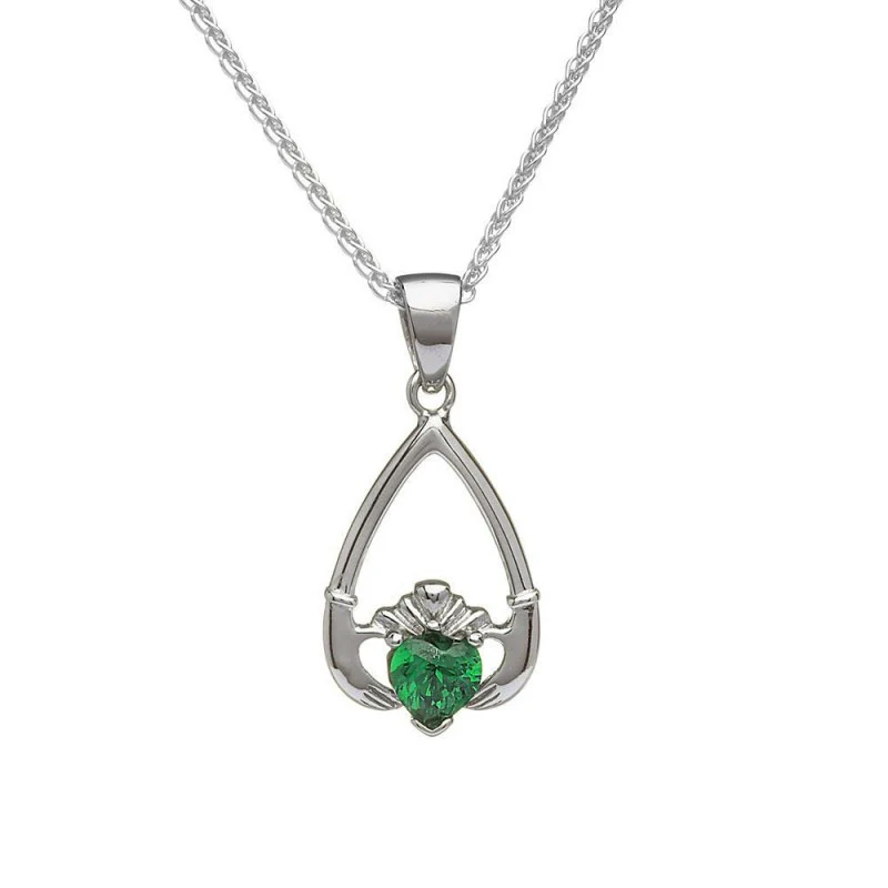 Birthstone Claddagh Necklace - Image 5