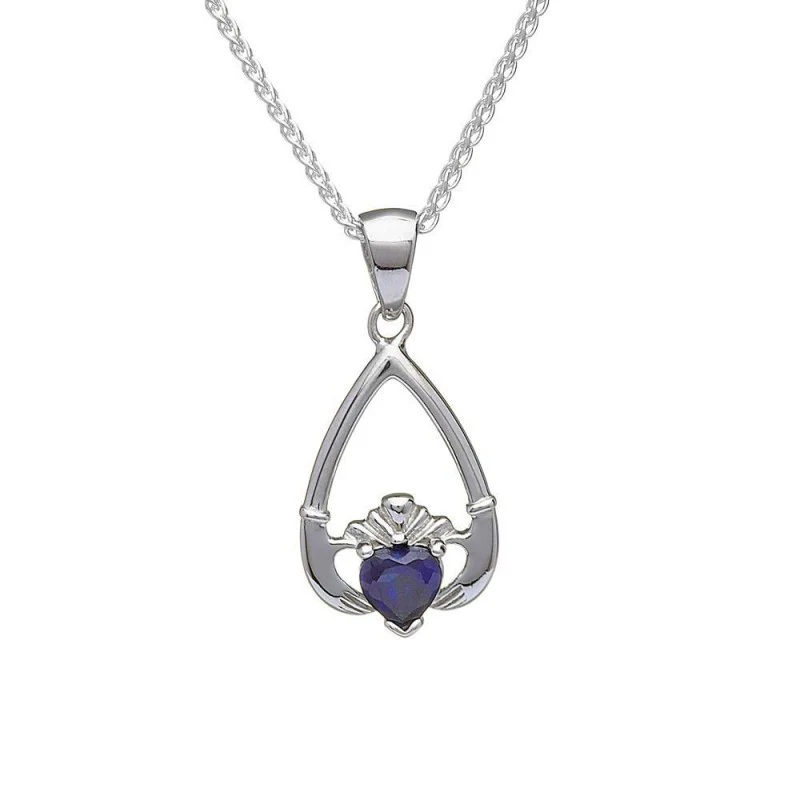 Birthstone Claddagh Necklace - Image 9