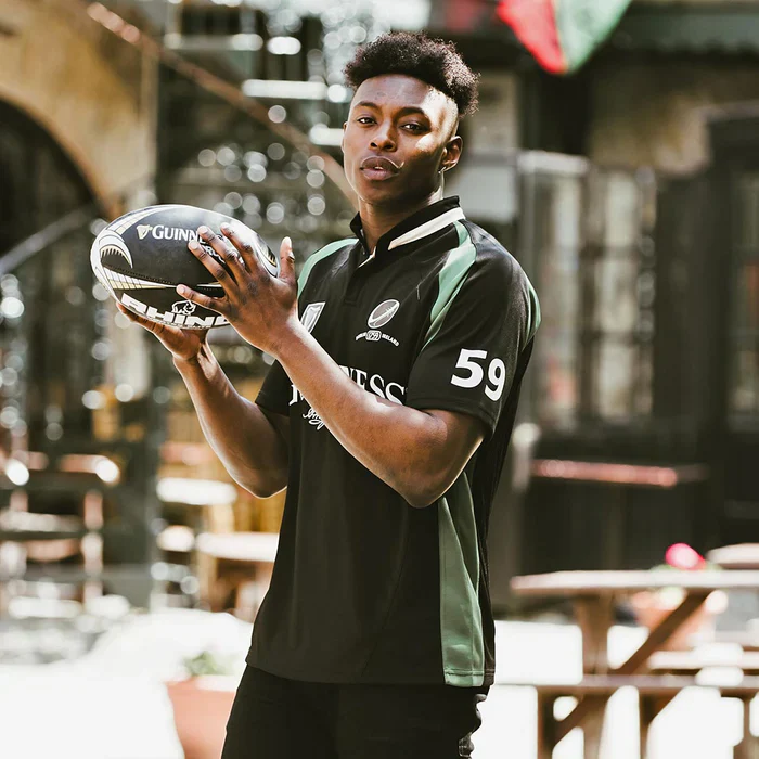 Guinness Black and Green Short Sleeve Performance Rugby Jersey - Image 10