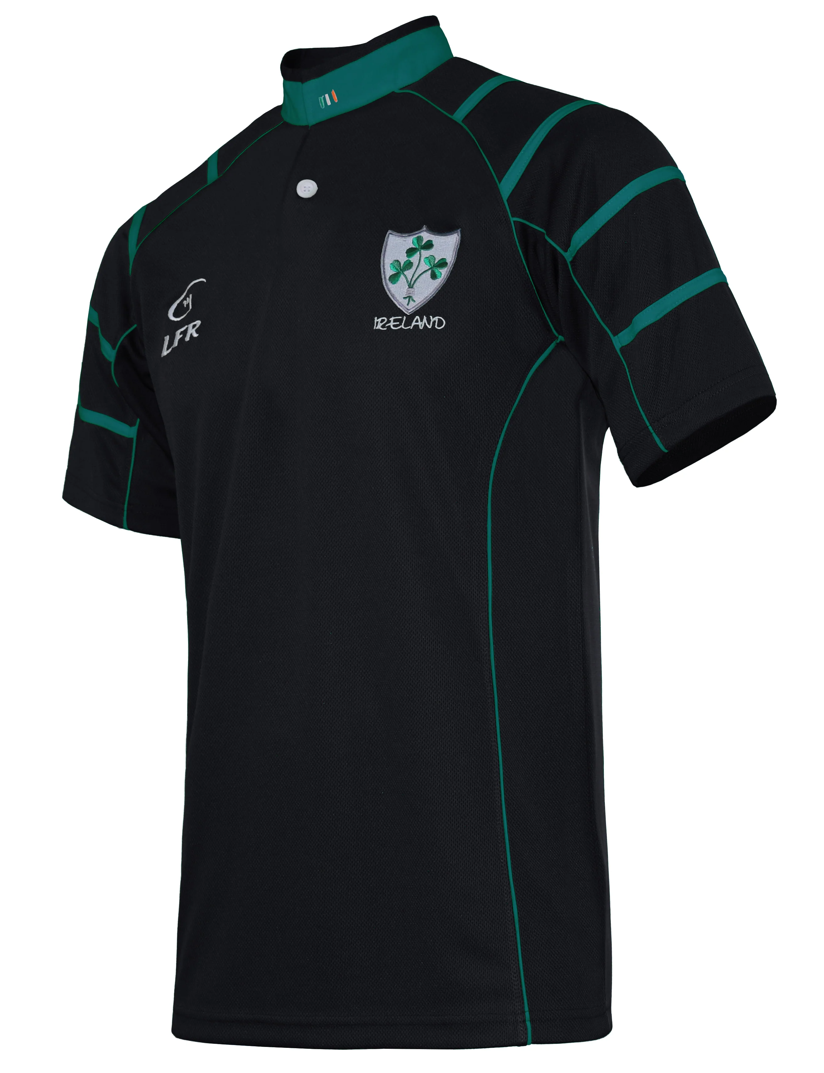 Black Ireland Breathable Rugby Jersey - Image 2