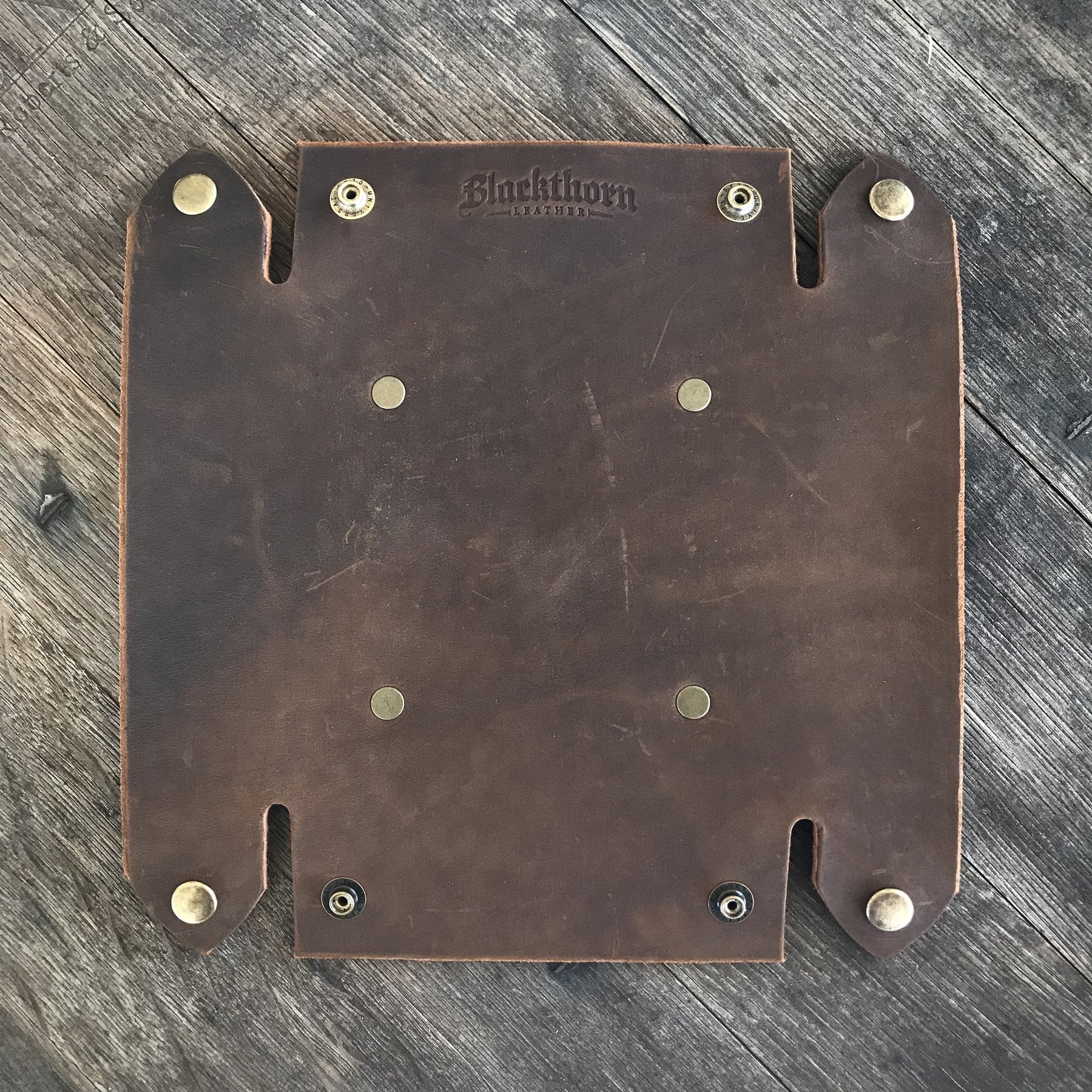 Brown Leather Valet Tray - Celtic High Cross - Image 3