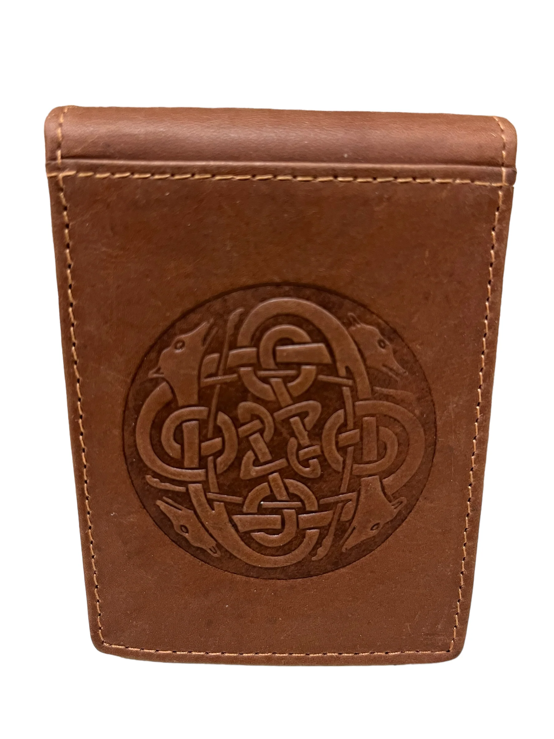 Celtic Hounds Leather Money Clip - Image 3