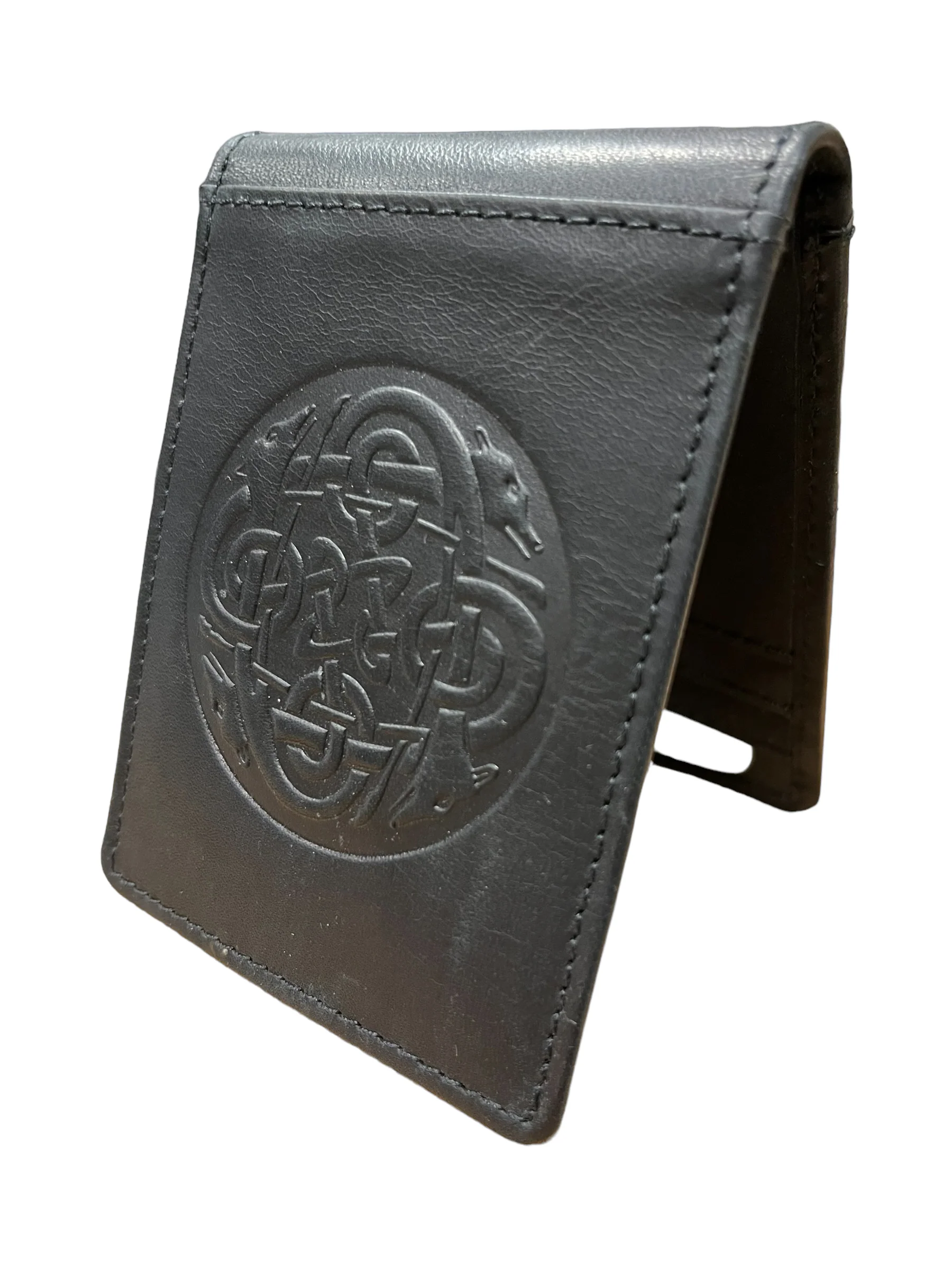 Celtic Hounds Leather Money Clip - Image 6