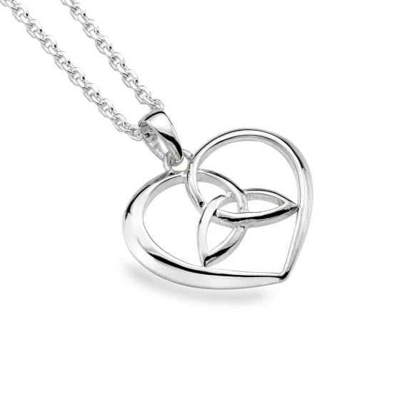Celtic Trinity Heart Sterling Silver Pendant