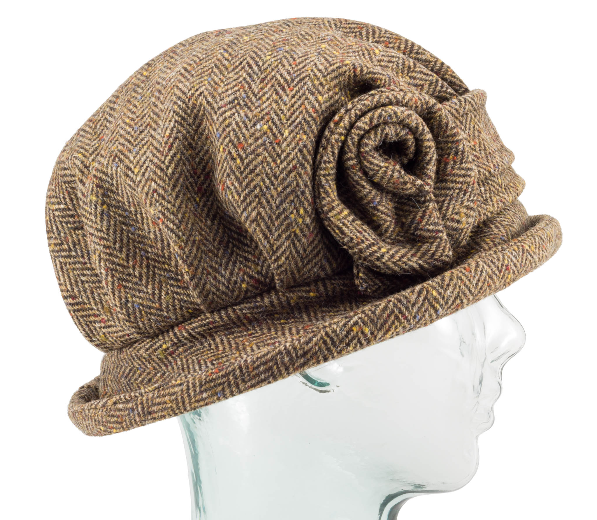 Downton Abbey Style Ladies Hat with Rose - Image 3