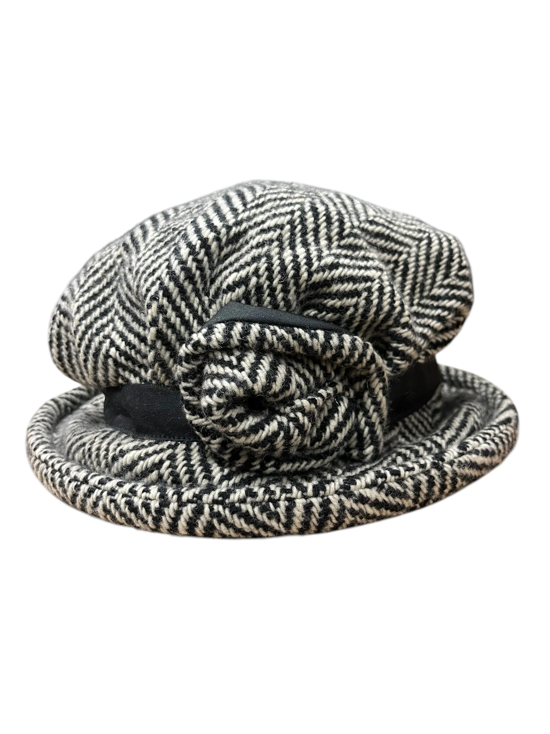 Downton Abbey Style Ladies Hat with Rose and Band - Image 10