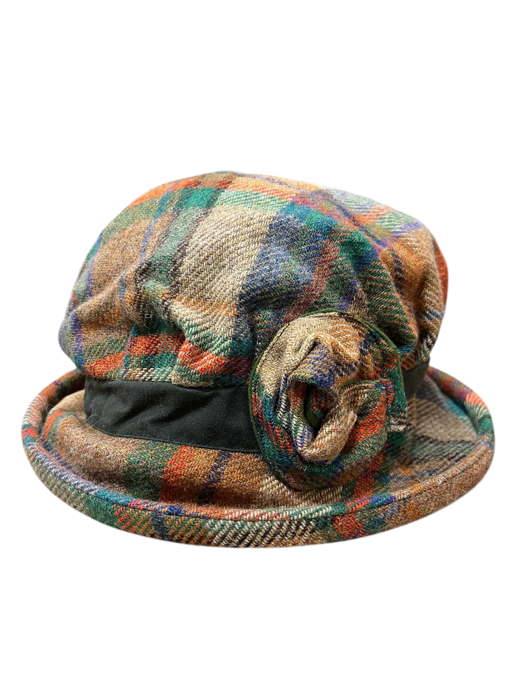 Downton Abbey Style Ladies Hat with Rose and Band - Image 5