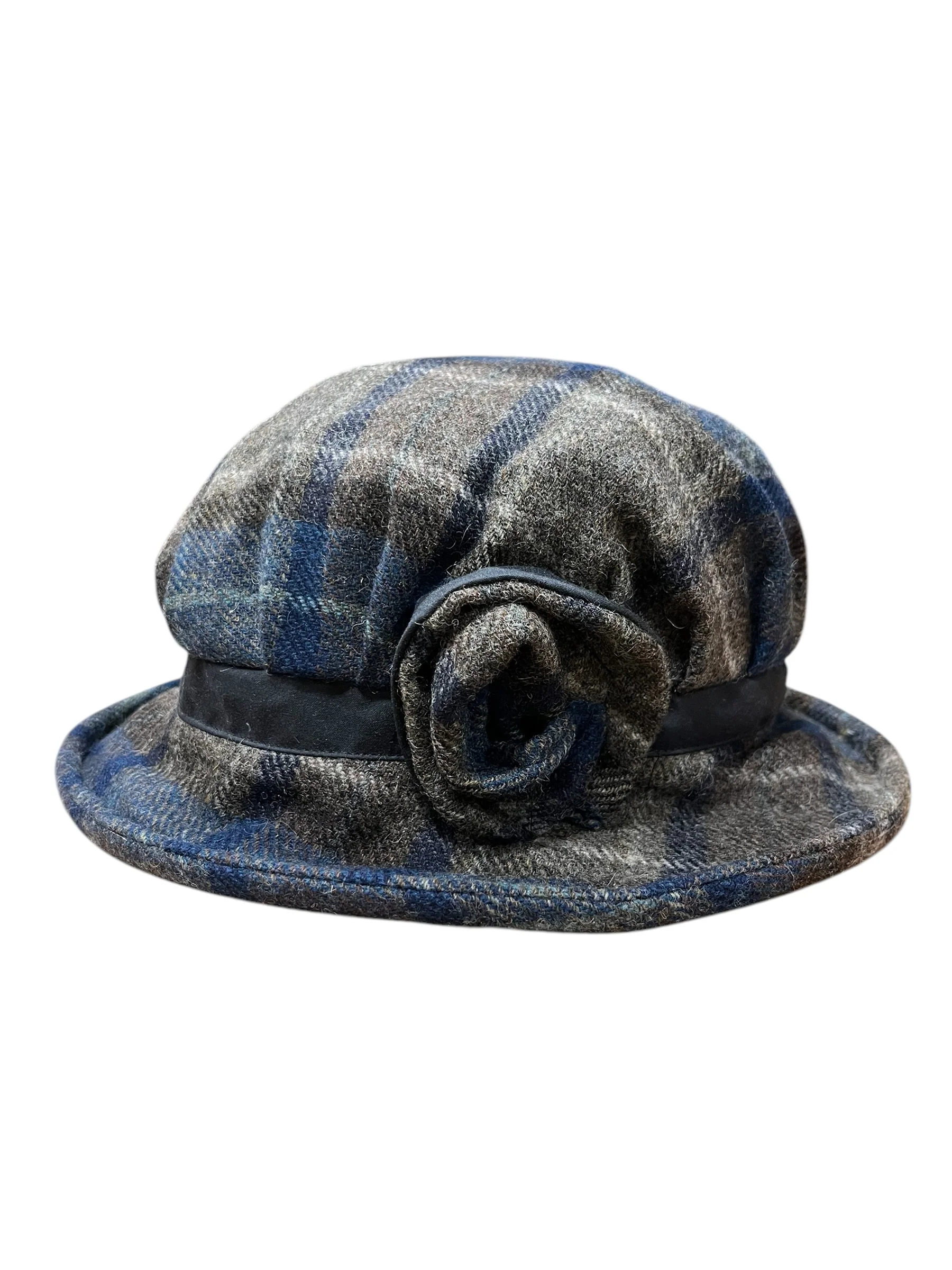 Downton Abbey Style Ladies Hat with Rose and Band - Image 6