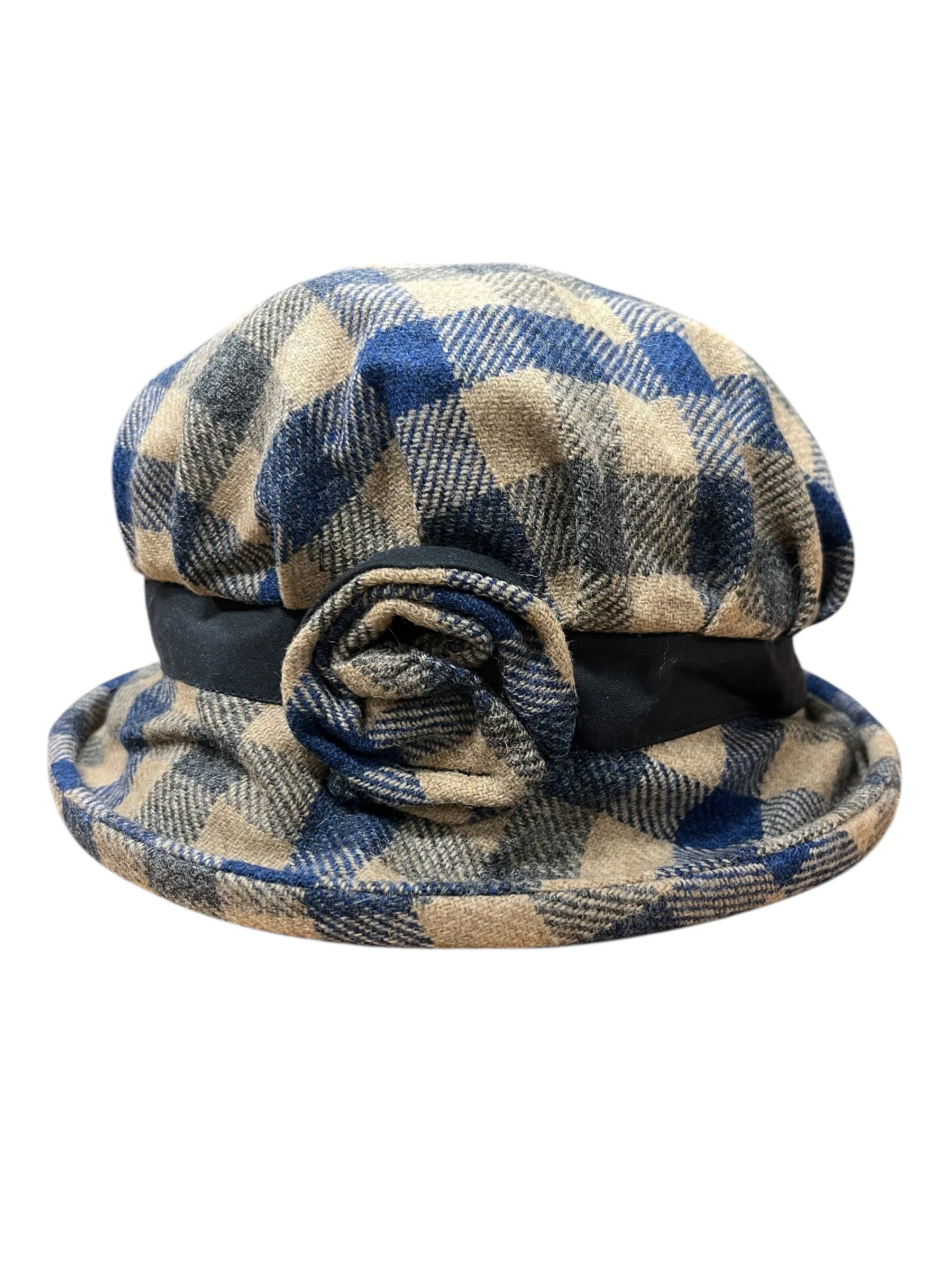 Downton Abbey Style Ladies Hat with Rose and Band - Image 8