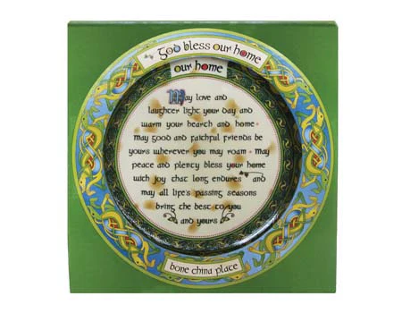 God Bless Our Home Irish Blessing Bone China 8" Plate - Image 3