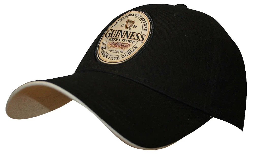 Guinness English Label Black Baseball Cap