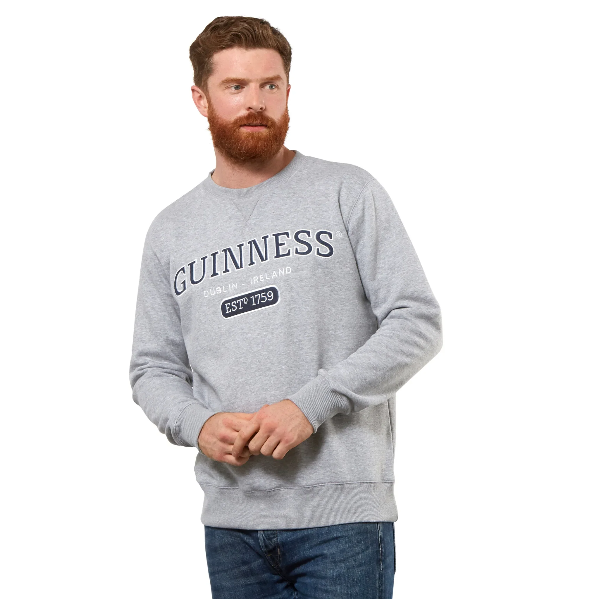 Guinness Grey Crewneck Sweatshirt - Image 3