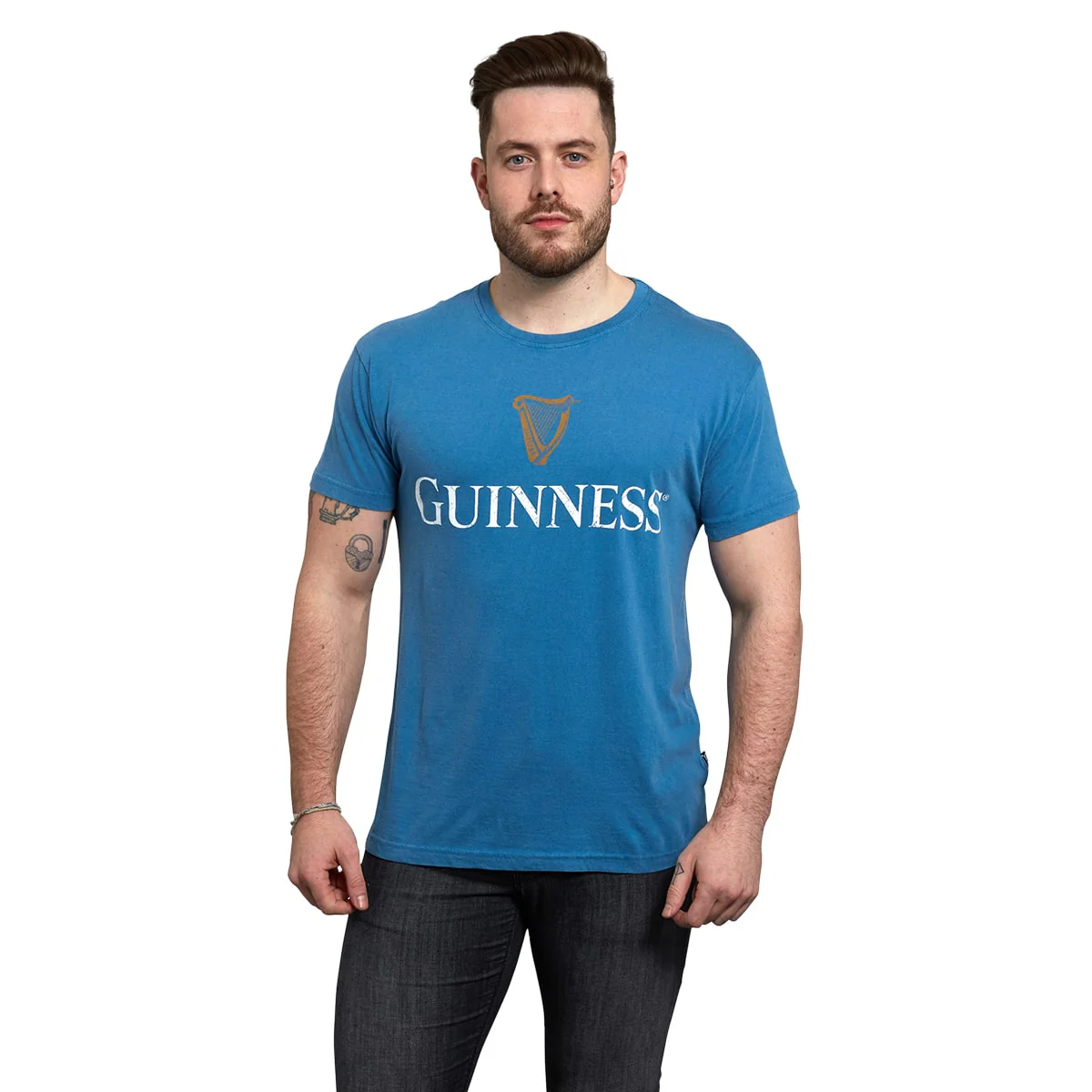 Guinness Premium Trademark Label Blue T-Shirt