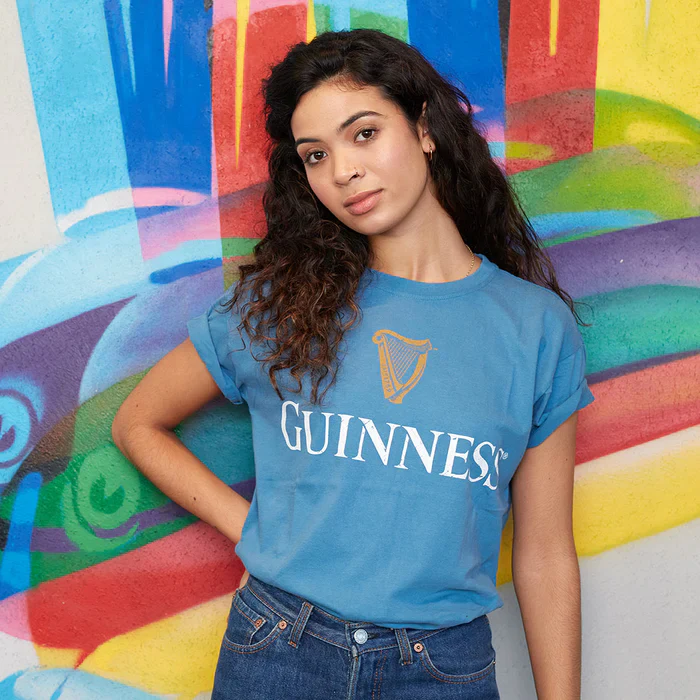 Guinness Premium Trademark Label Blue T-Shirt - Image 11