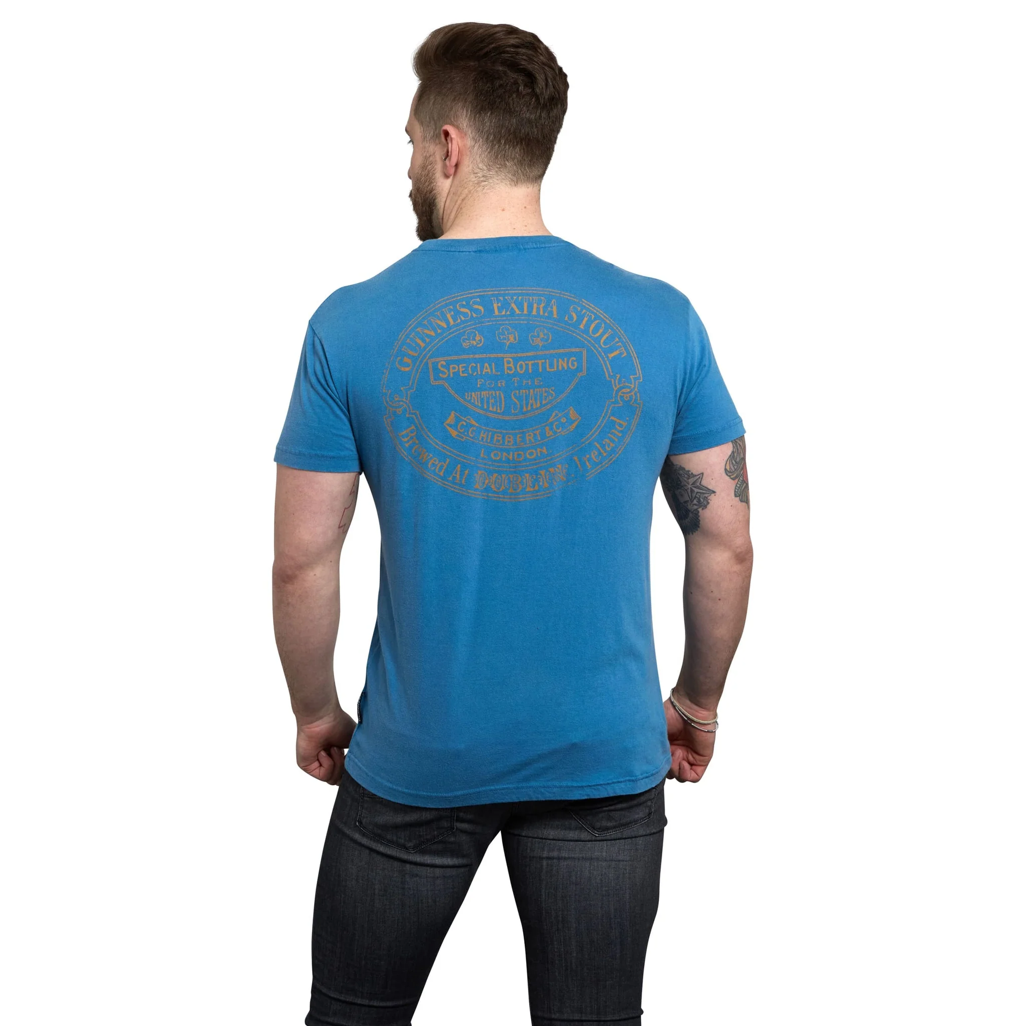 Guinness Premium Trademark Label Blue T-Shirt - Image 2