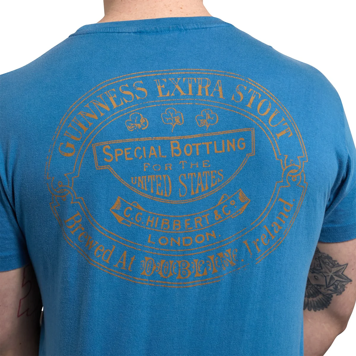 Guinness Premium Trademark Label Blue T-Shirt - Image 4