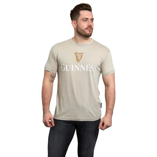 Guinness Trademark Label T-Shirt Beige - Image 3