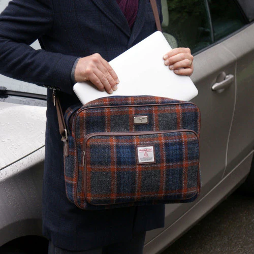 Harris Tweed 'Bowmont' Messenger Bag - Image 2