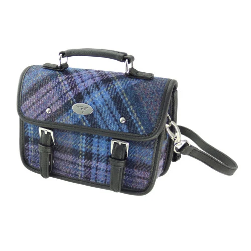 Harris Tweed Mini Satchel with Shoulder Strap - Image 13