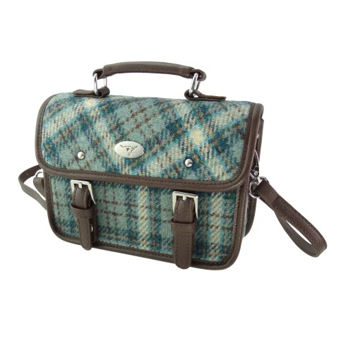 Harris Tweed Mini Satchel with Shoulder Strap - Image 14