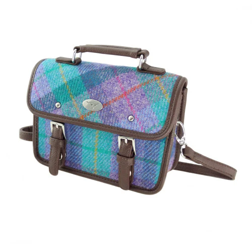 Harris Tweed Mini Satchel with Shoulder Strap - Image 15