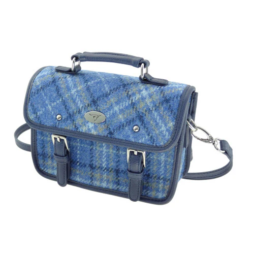 Harris Tweed Mini Satchel with Shoulder Strap - Image 17