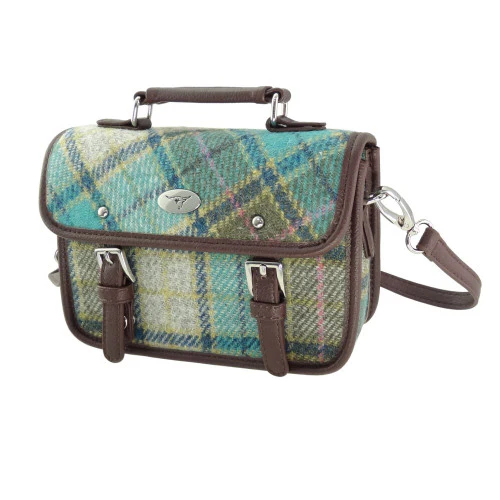 Harris Tweed Mini Satchel with Shoulder Strap - Image 18