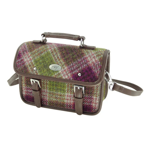 Harris Tweed Mini Satchel with Shoulder Strap - Image 19