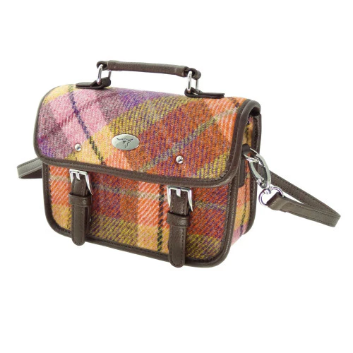 Harris Tweed Mini Satchel with Shoulder Strap - Image 20