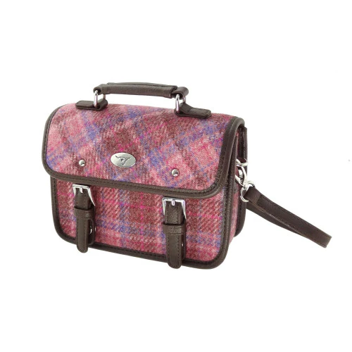 Harris Tweed Mini Satchel with Shoulder Strap - Image 21