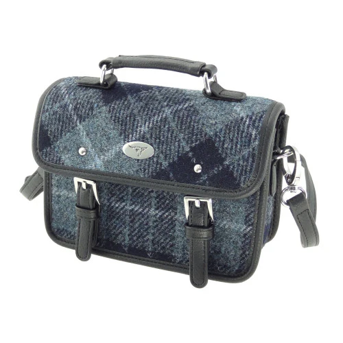 Harris Tweed Mini Satchel with Shoulder Strap - Image 23