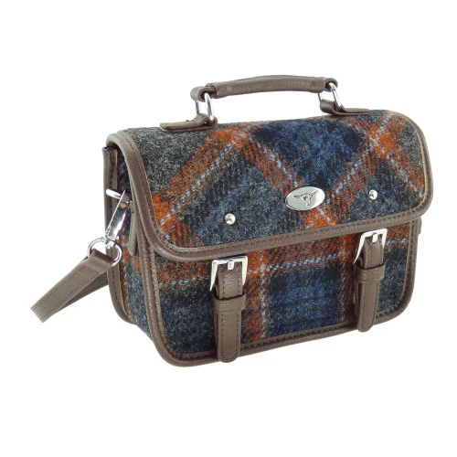 Harris Tweed Mini Satchel with Shoulder Strap - Image 24