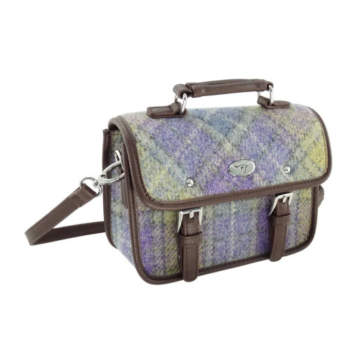 Harris Tweed Mini Satchel with Shoulder Strap - Image 25