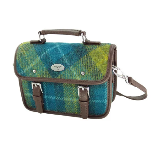 Harris Tweed Mini Satchel with Shoulder Strap - Image 26