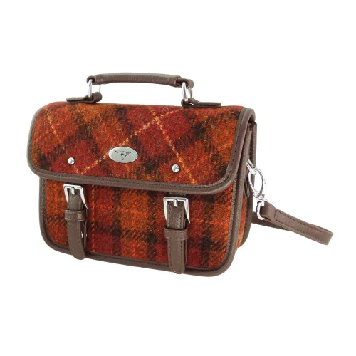 Harris Tweed Mini Satchel with Shoulder Strap - Image 27
