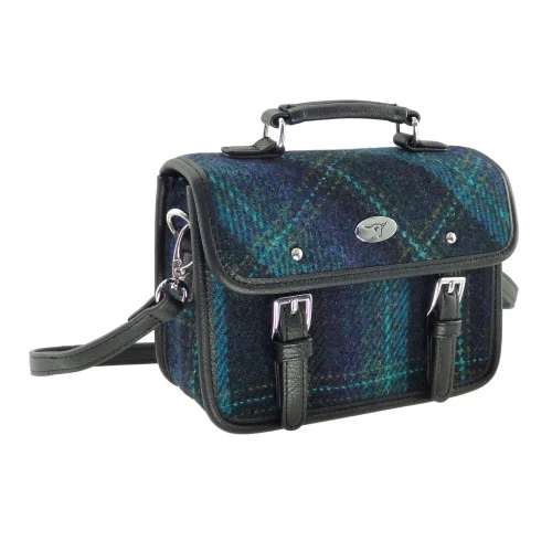 Harris Tweed Mini Satchel with Shoulder Strap - Image 28