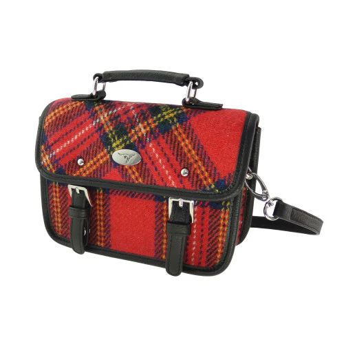 Harris Tweed Mini Satchel with Shoulder Strap - Image 29