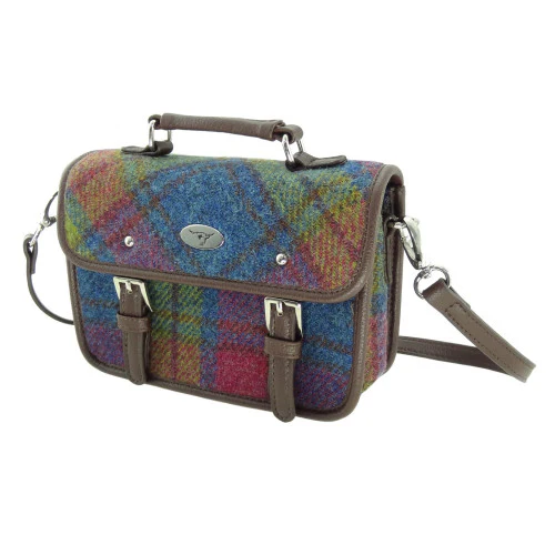 Harris Tweed Mini Satchel with Shoulder Strap - Image 30