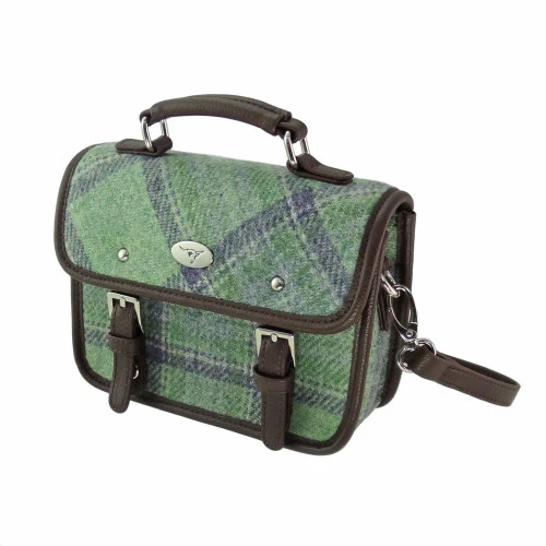 Harris Tweed Mini Satchel with Shoulder Strap - Image 31