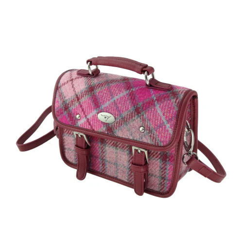 Harris Tweed Mini Satchel with Shoulder Strap - Image 34