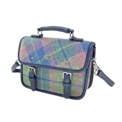 Harris Tweed Mini Satchel with Shoulder Strap - Image 35