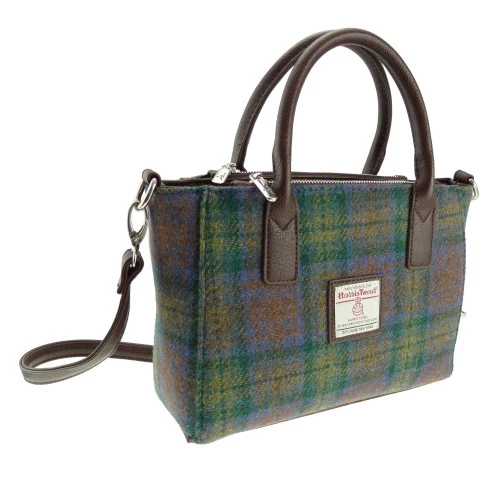 Harris Tweed Small Tote Bag with Shoulder Strap - Image 15