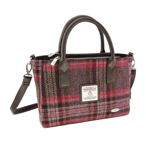 Harris Tweed Small Tote Bag with Shoulder Strap - Image 39